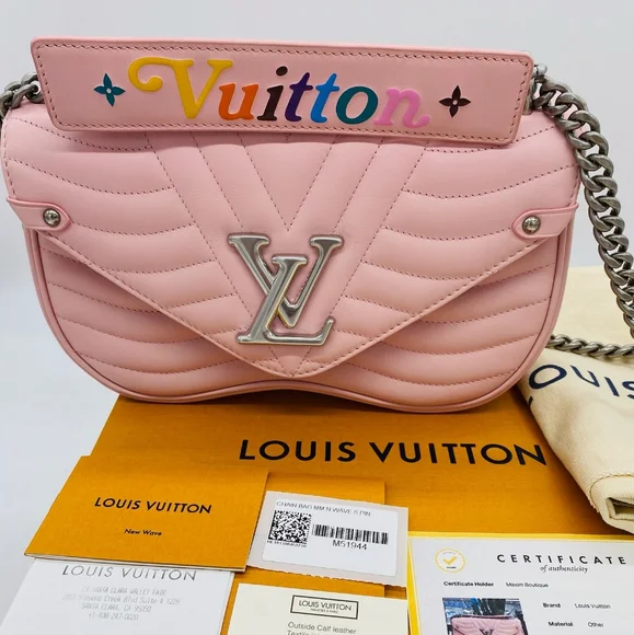 SOLD!!!!Louis Vuitton New Wave Chain Bag Mm S Pin - Picture 14 of 16